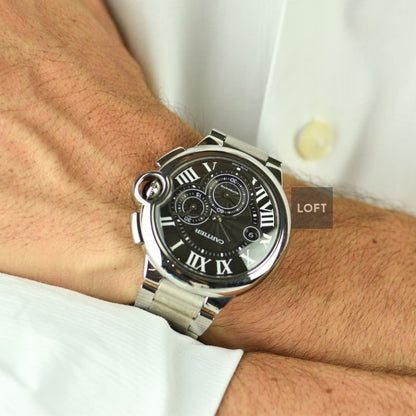Cartier Ballon Bleu Automatic Chronograph Black Dial 44 mm