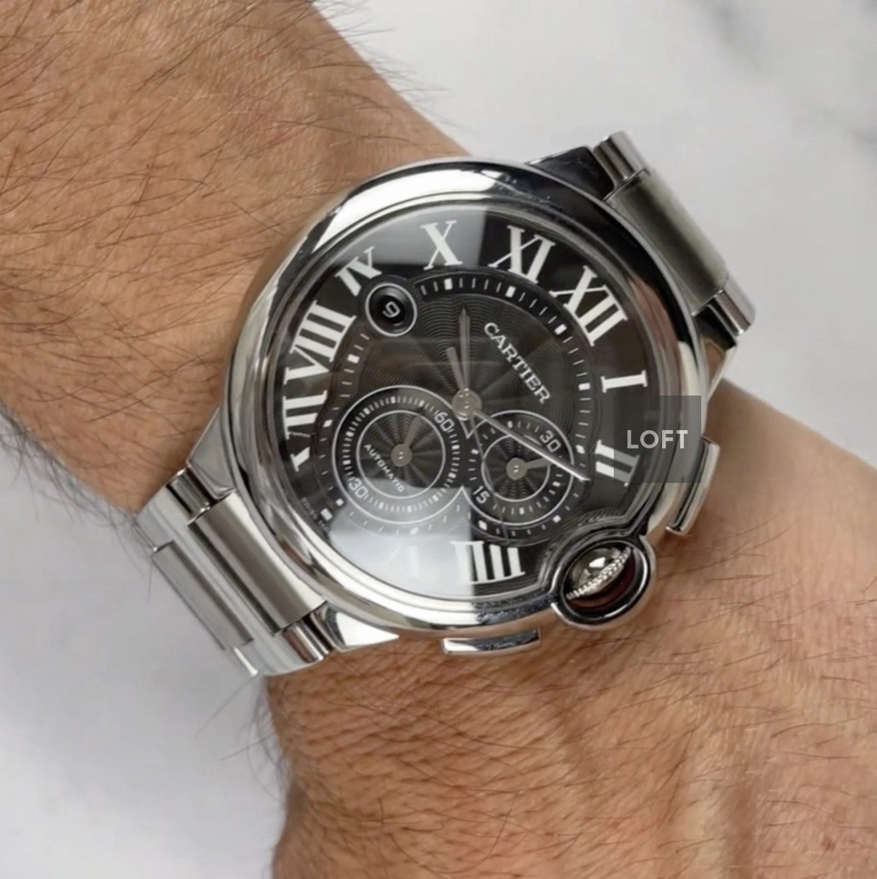 Cartier Ballon Bleu Automatic Chronograph Black Dial 44 mm