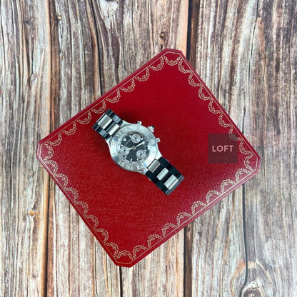 Cartier Must 21 Chronoscaph 2424 Quartz Chronograph 38 mm
