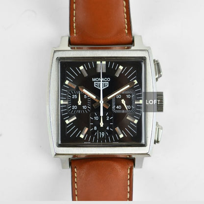 TAG Heuer Monaco Automatic Chronograph Black Dial 38 mm