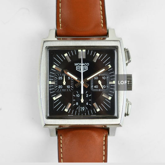 TAG Heuer Monaco Automatic Chronograph Black Dial 38 mm