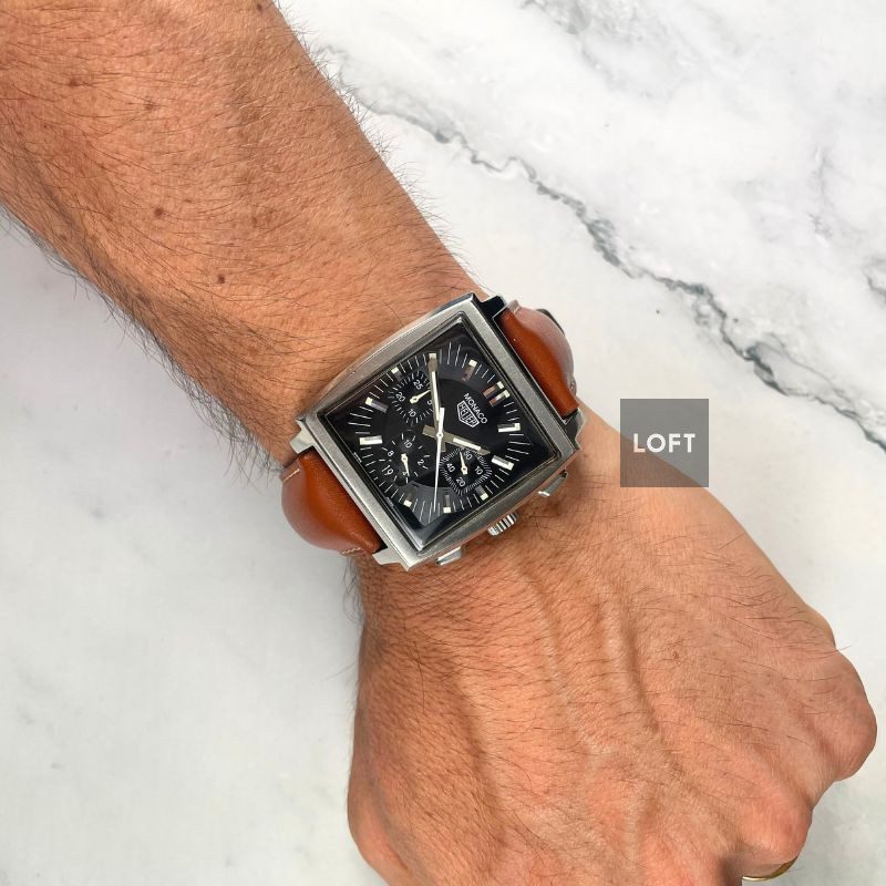 TAG Heuer Monaco Automatic Chronograph Black Dial 38 mm