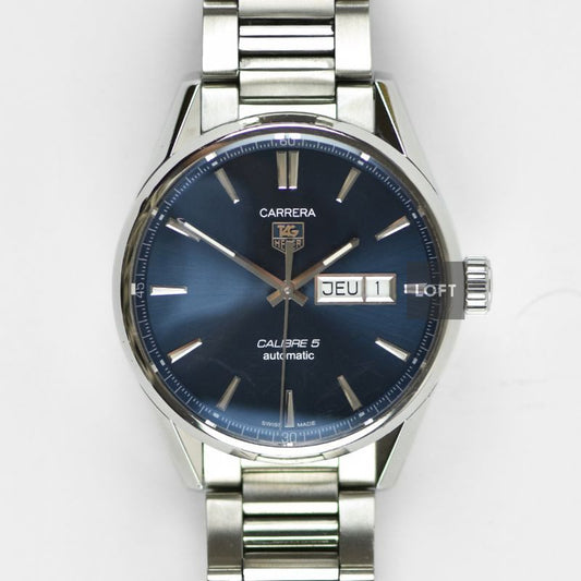 TAG Heuer Carrera Calibre 5 Automatic Blue Dial Day Date 41 mm
