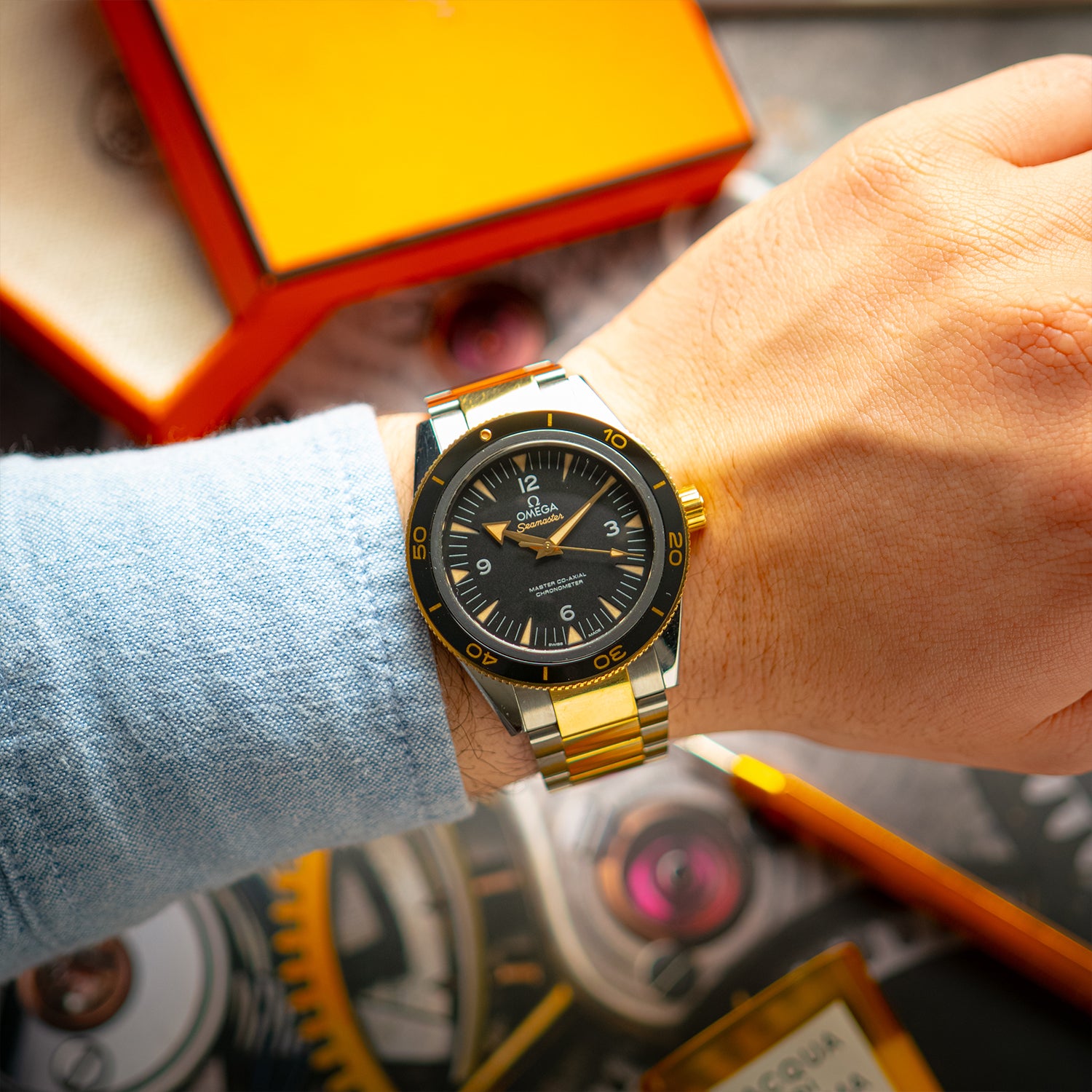 Omega Seamaster 300 Yellow Gold/Steel Black Dial 41 mm – LOFT