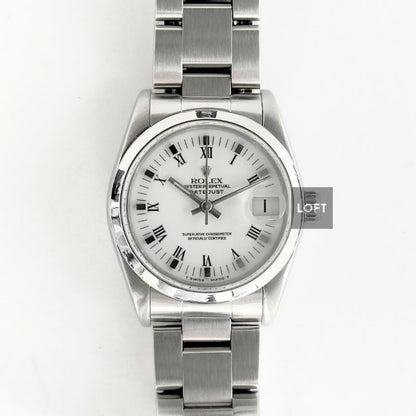 Rolex Midsize Datejust Ref. 68240 White Roman Dial 31 mm