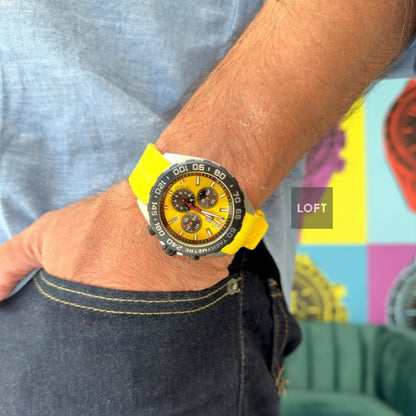 TAG Heuer Formula 1 Quartz Chronograph Yellow Dial 43 mm