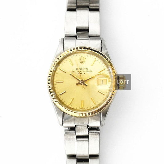 Rolex Oyster Perpetual Date 6517 Yellow Gold Bezel 24 mm