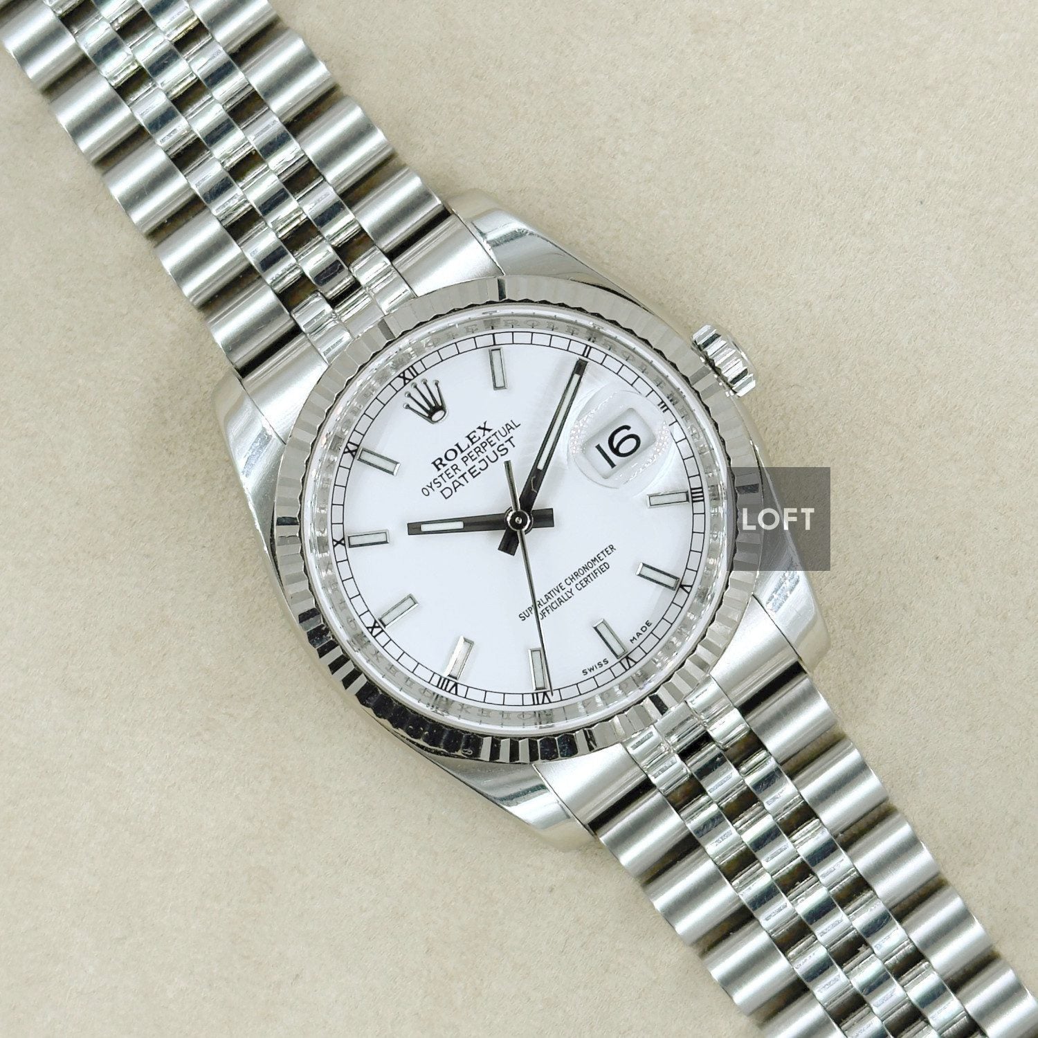 Rolex Datejust 116234 Fluted Bezel Jubilee 36 mm