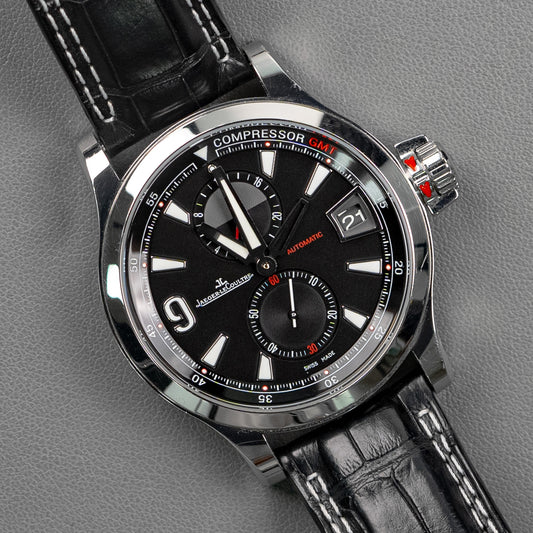Jaeger-LeCoultre Master Compressor GMT Black Dial Automatic 41.5 mm