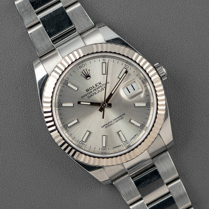 Rolex Datejust 41 Ref. 126334 Silver Dial White Gold Bezel