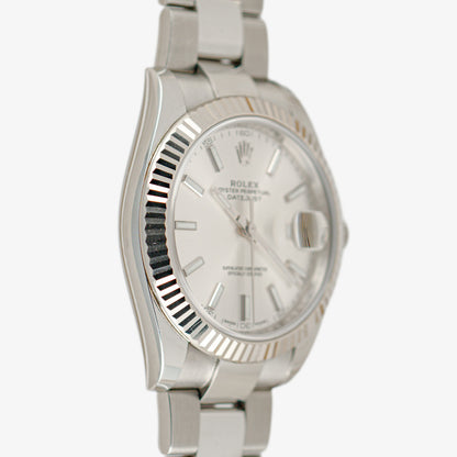 Rolex Datejust 41 Ref. 126334 Silver Dial White Gold Bezel
