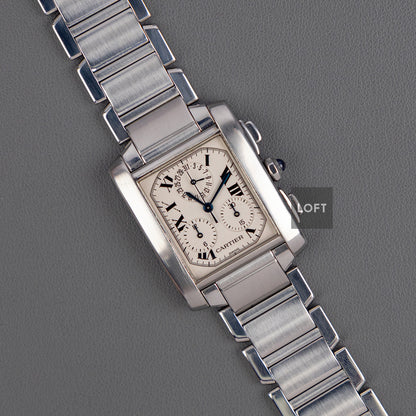 Cartier Tank Française Chronoflex White Dial Quartz 28 mm