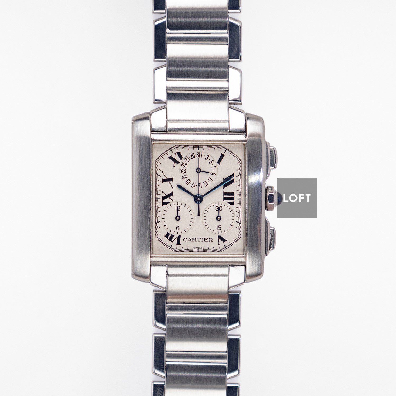 Cartier Tank Française Chronoflex White Dial Quartz 28 mm