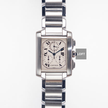 Cartier Tank Française Chronoflex White Dial Quartz 28 mm