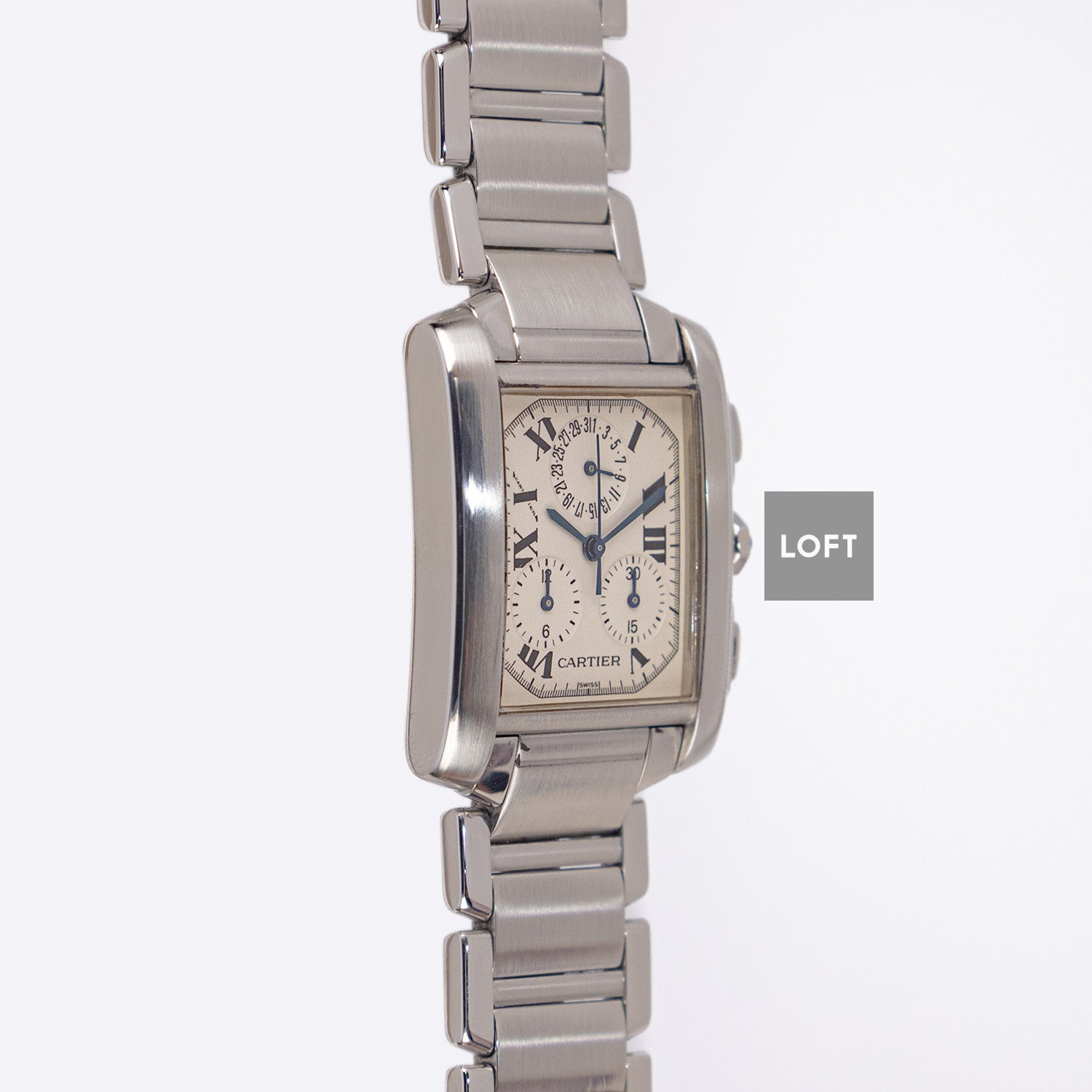 Cartier Tank Française Chronoflex White Dial Quartz 28 mm