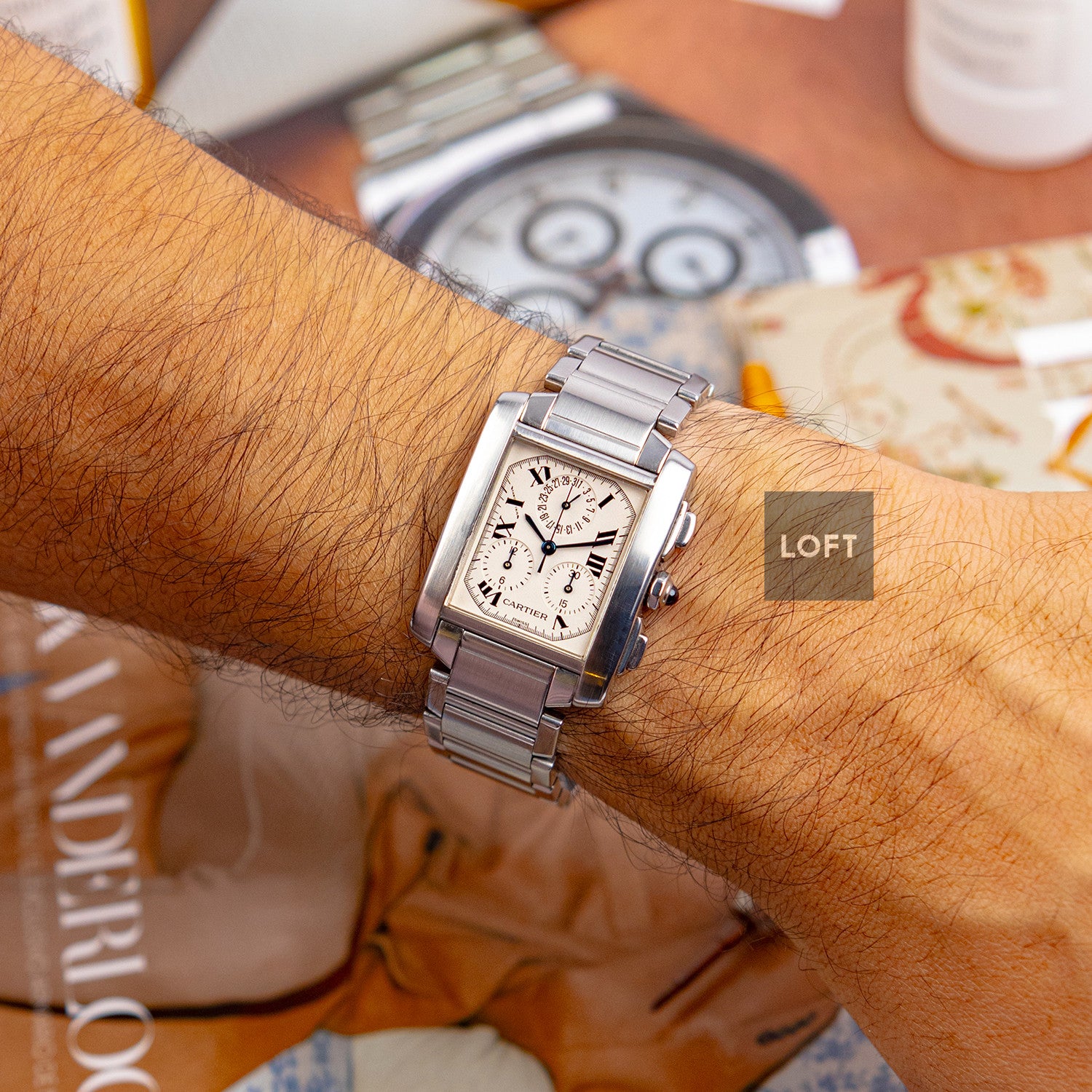 Cartier Tank Française Chronoflex White Dial Quartz 28 mm