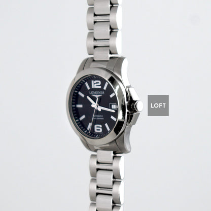 Longines Conquest Automatic Black Dial Ladies 29,5 mm