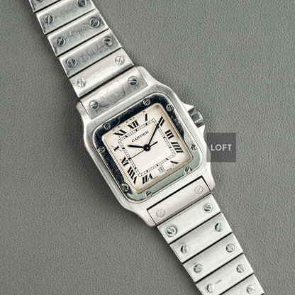 Cartier Santos Galbée Quartz Silver Dial Date 29 mm