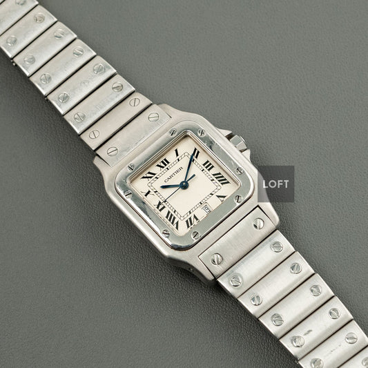 Cartier Santos Galbée Quartz Silver Dial Date 29 mm