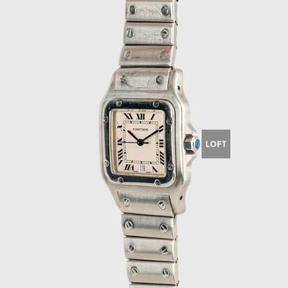Cartier Santos Galbée Quartz Silver Dial Date 29 mm