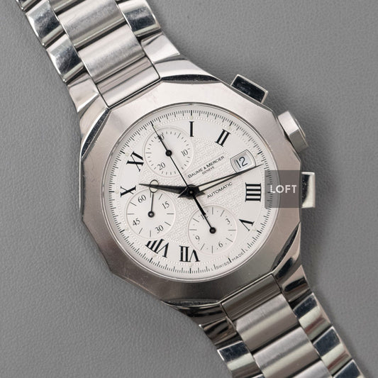 Baume & Mercier Riviera Chronograph White Dial Bracelet 43 mm