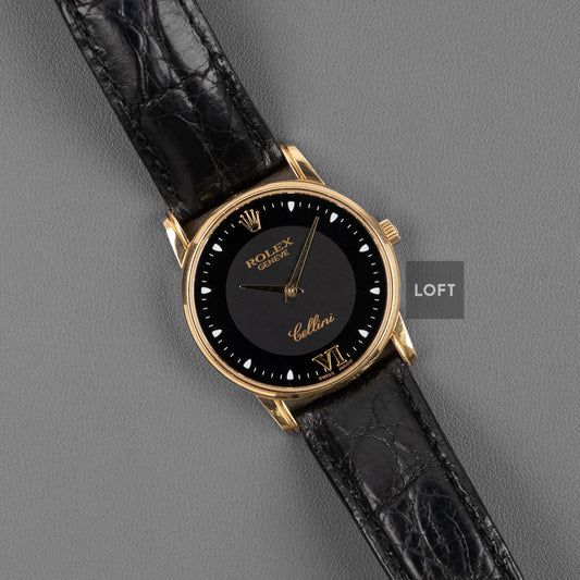 Rolex Cellini 5116 Yellow Gold Black Dial 32 mm