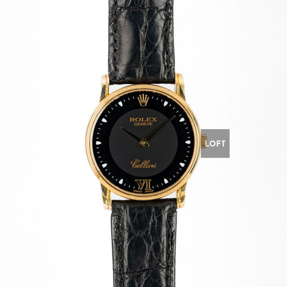 Rolex Cellini 5116 Yellow Gold Black Dial 32 mm
