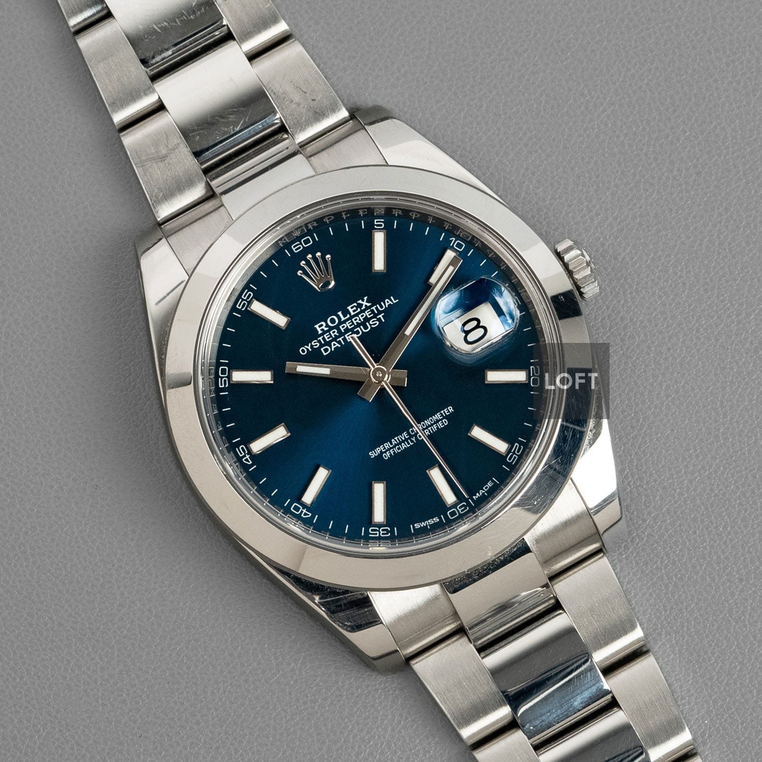 Rolex Datejust Blue Dial Oyster Bracelet 41 mm