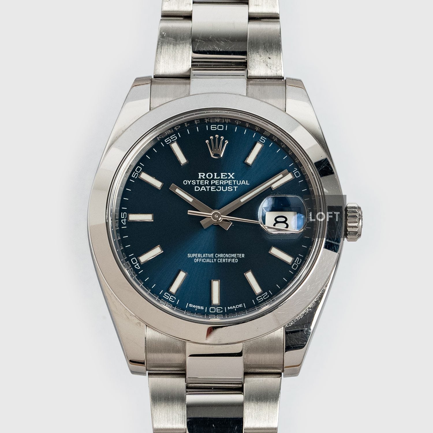 Rolex Datejust Blue Dial Oyster Bracelet 41 mm