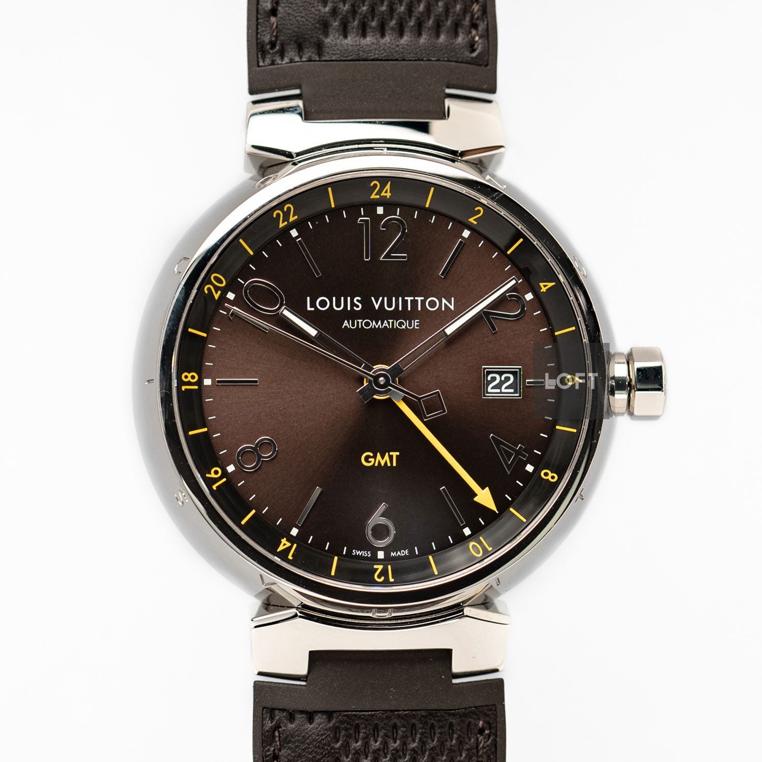 Louis Vuitton GMT ブラック　クォーツ Louis Vuitton Tambour éVolution GMT In Black Watches For 2015