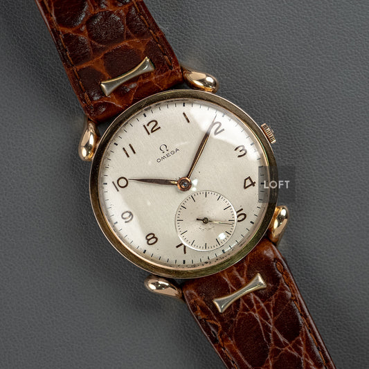 Omega Vintage Rose Gold Manual Wind Small Seconds 36 mm