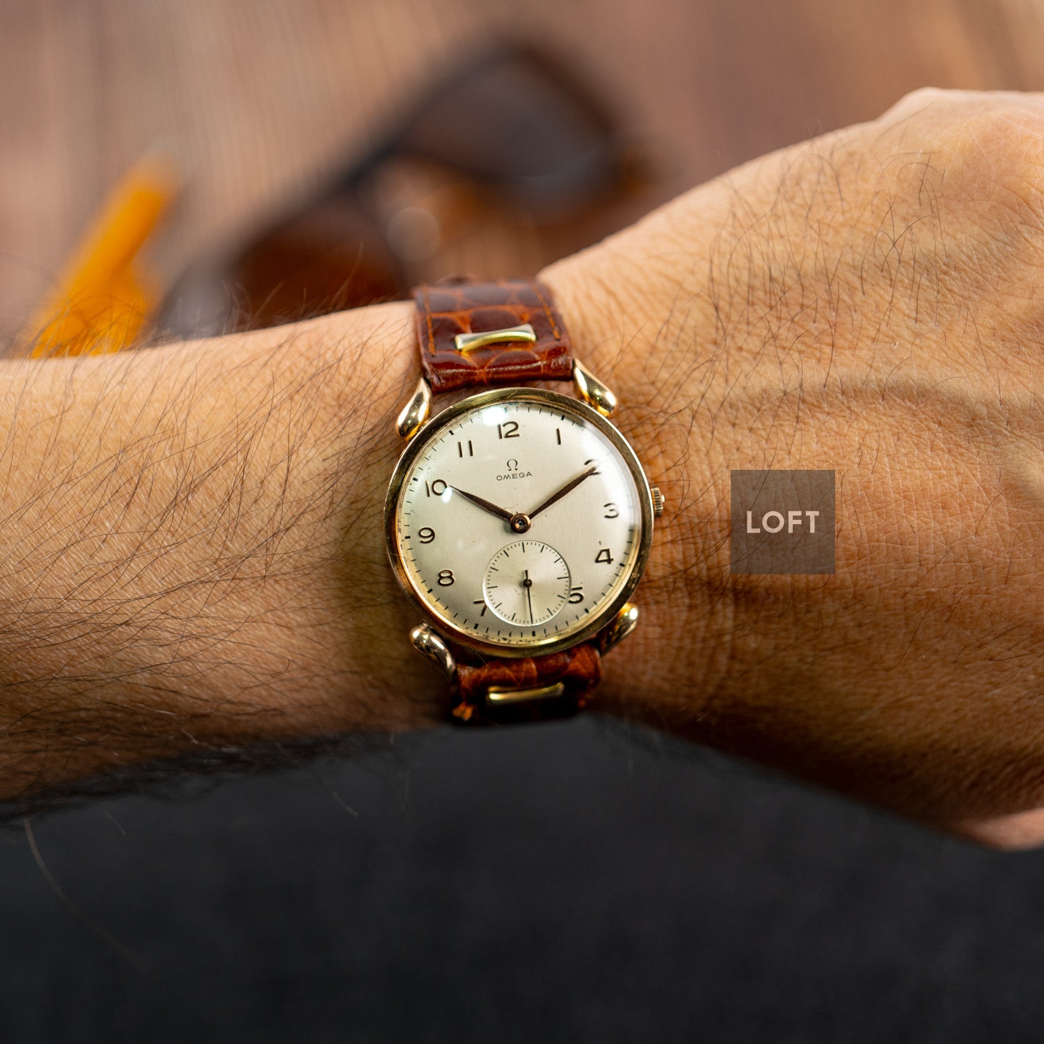 Omega Vintage Rose Gold Manual Wind Small Seconds 36 mm