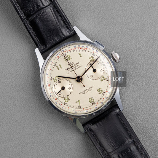 Wakmann Vintage 17 Jewels Chronograph Antimagnetic 35 mm