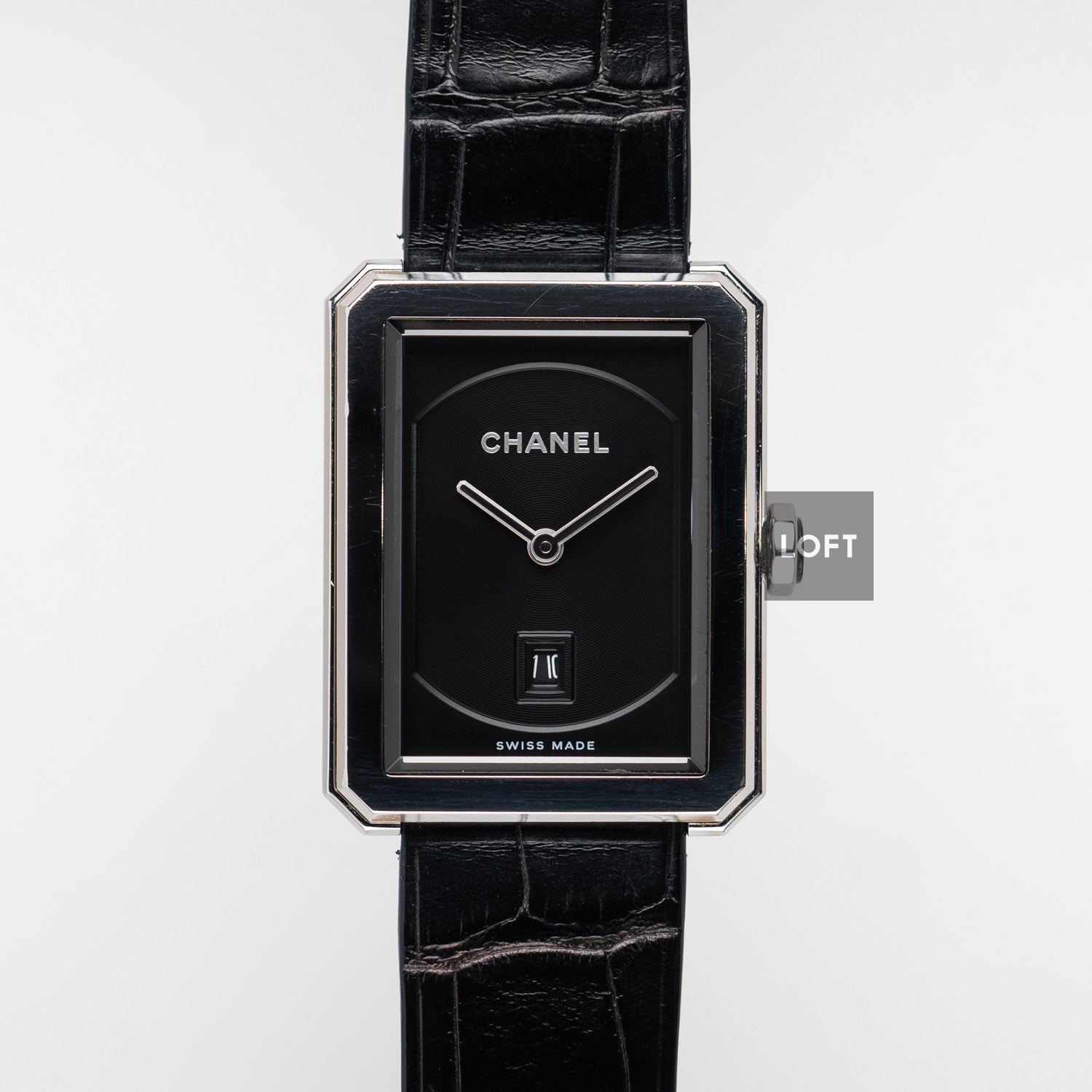 Chanel Boy-Friend Black Guilloche Dial Quartz 34 mm