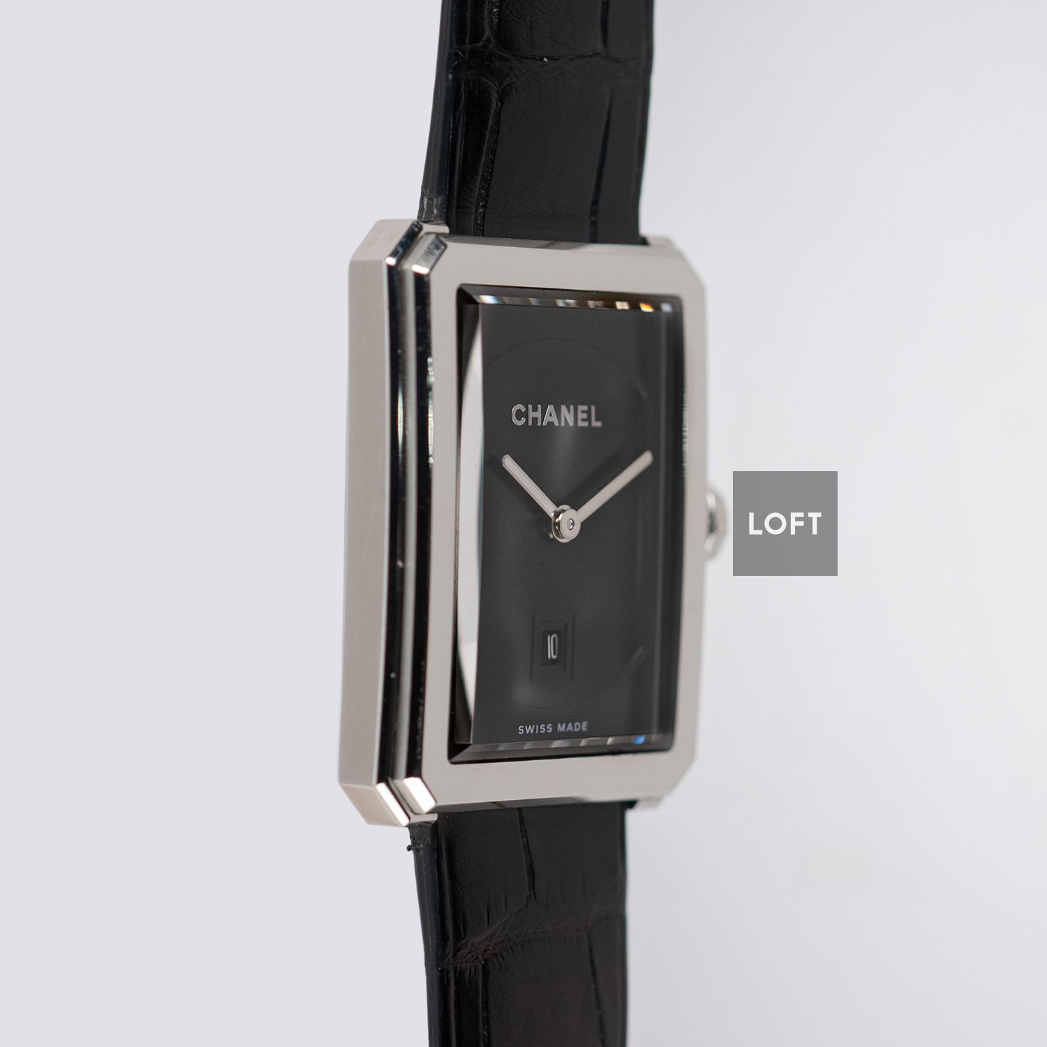 Chanel Boy-Friend Black Guilloche Dial Quartz 34 mm