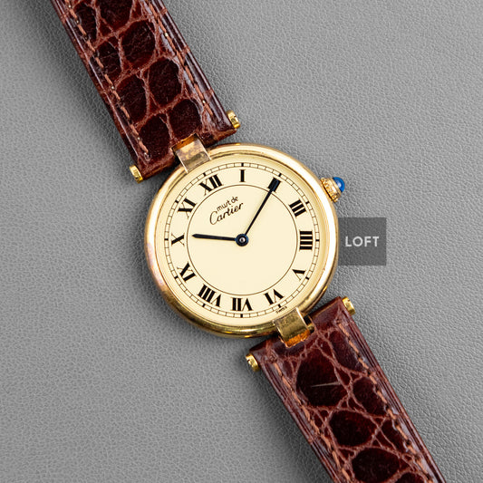 Cartier Must Vendôme Quartz Gold Plated 30 mm