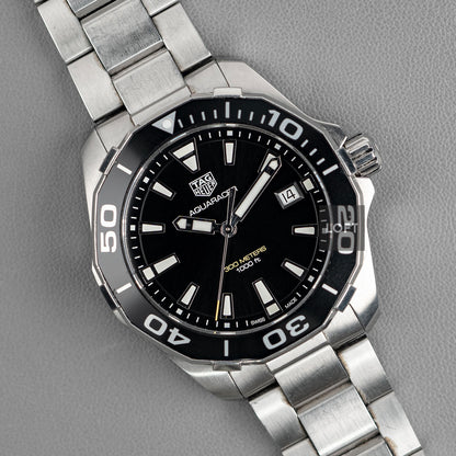 TAG Heuer Aquaracer 300M Quartz Date Black Dial 41 mm