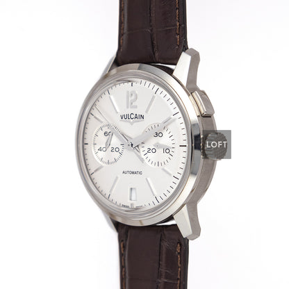 Vulcain 50s Presidents Chronograph Silver Dial 42 mm