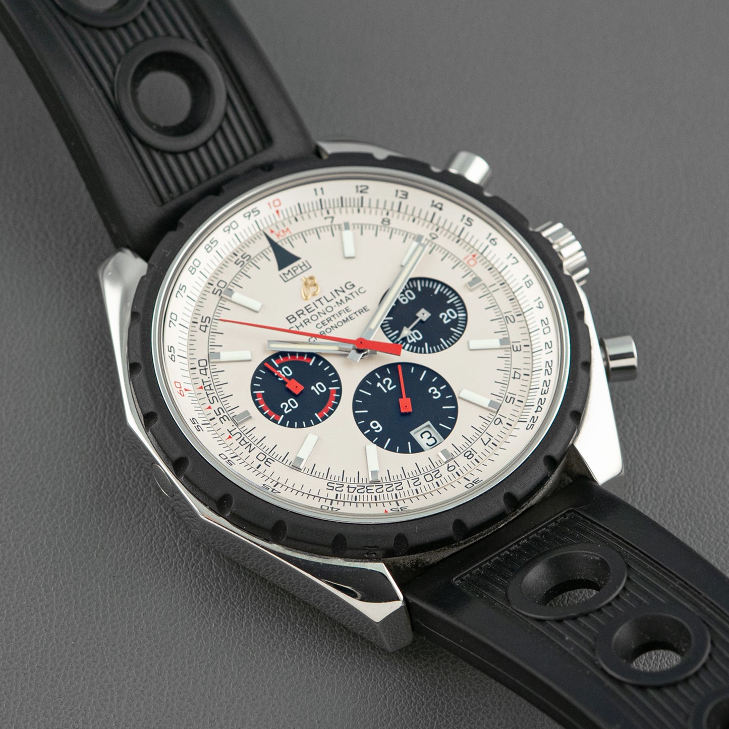 Breitling Chrono-Matic Chronograph Silver Dial 49mm
