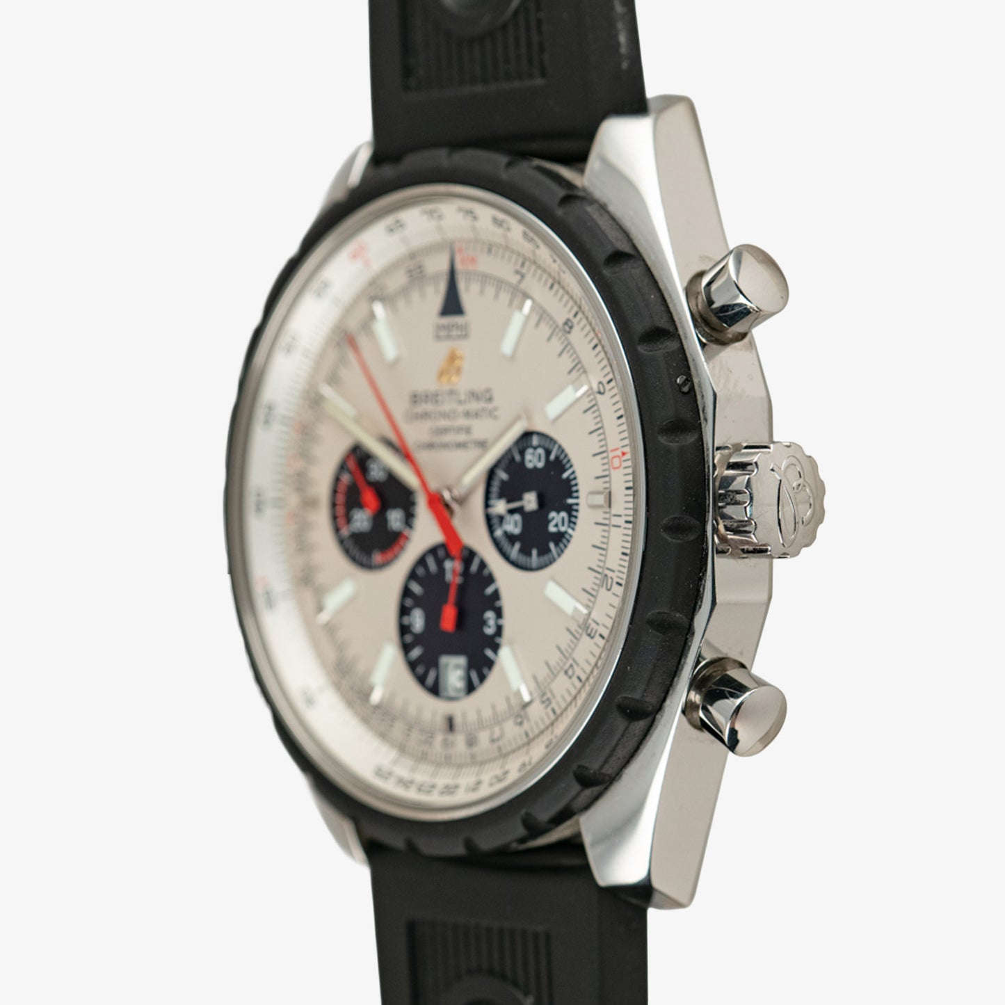 Breitling Chrono-Matic Chronograph Silver Dial 49mm