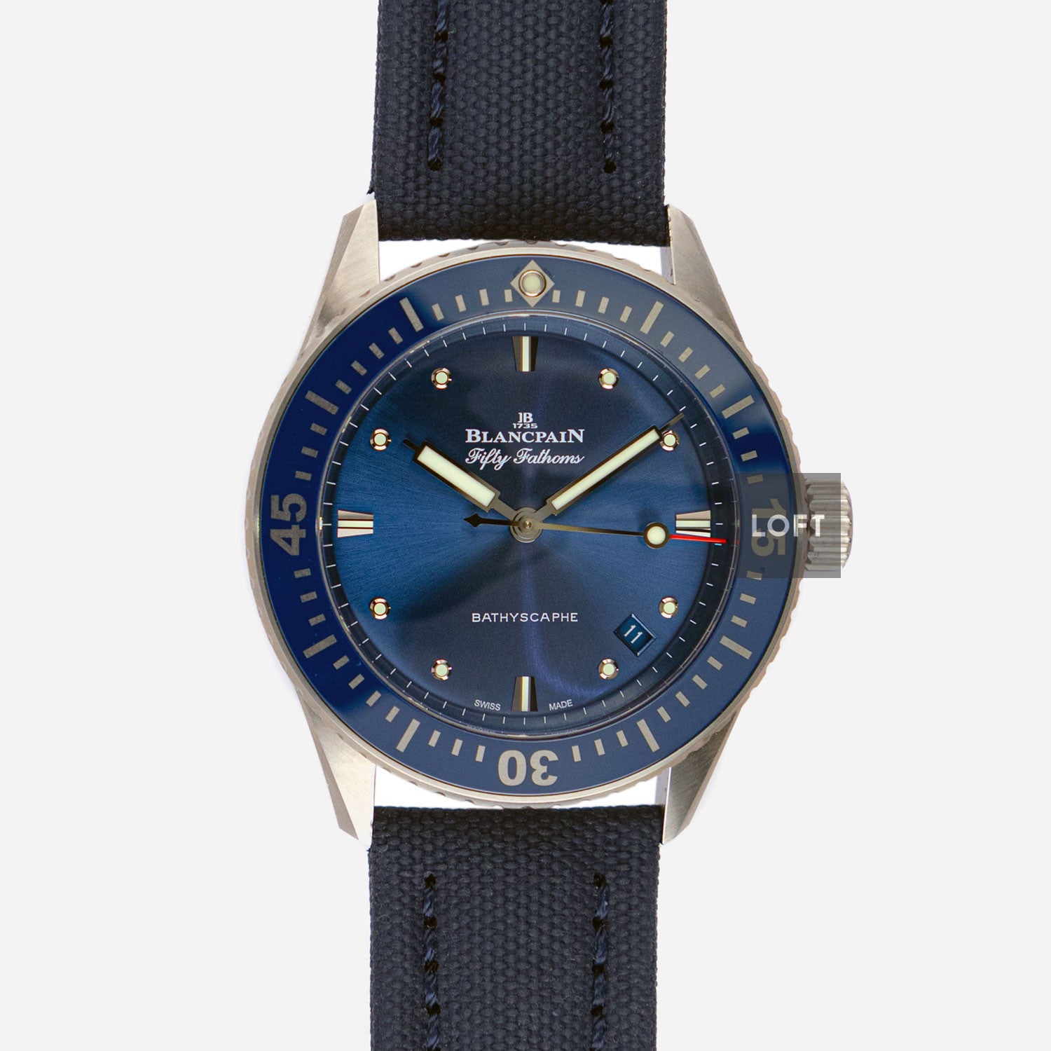 Blancpain Bathyscaphe Automatic Blue Dial 38 mm