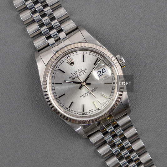Rolex Datejust 16220 Steel Silver Dial 36 mm