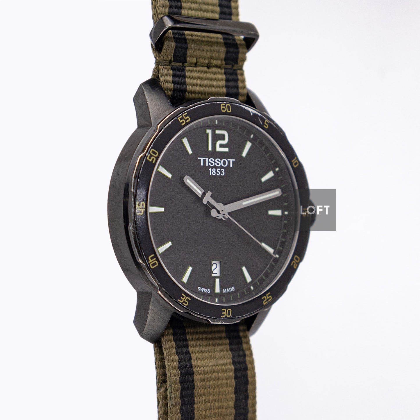 Tissot Quickster Black Dial NATO Strap Quartz 40mm