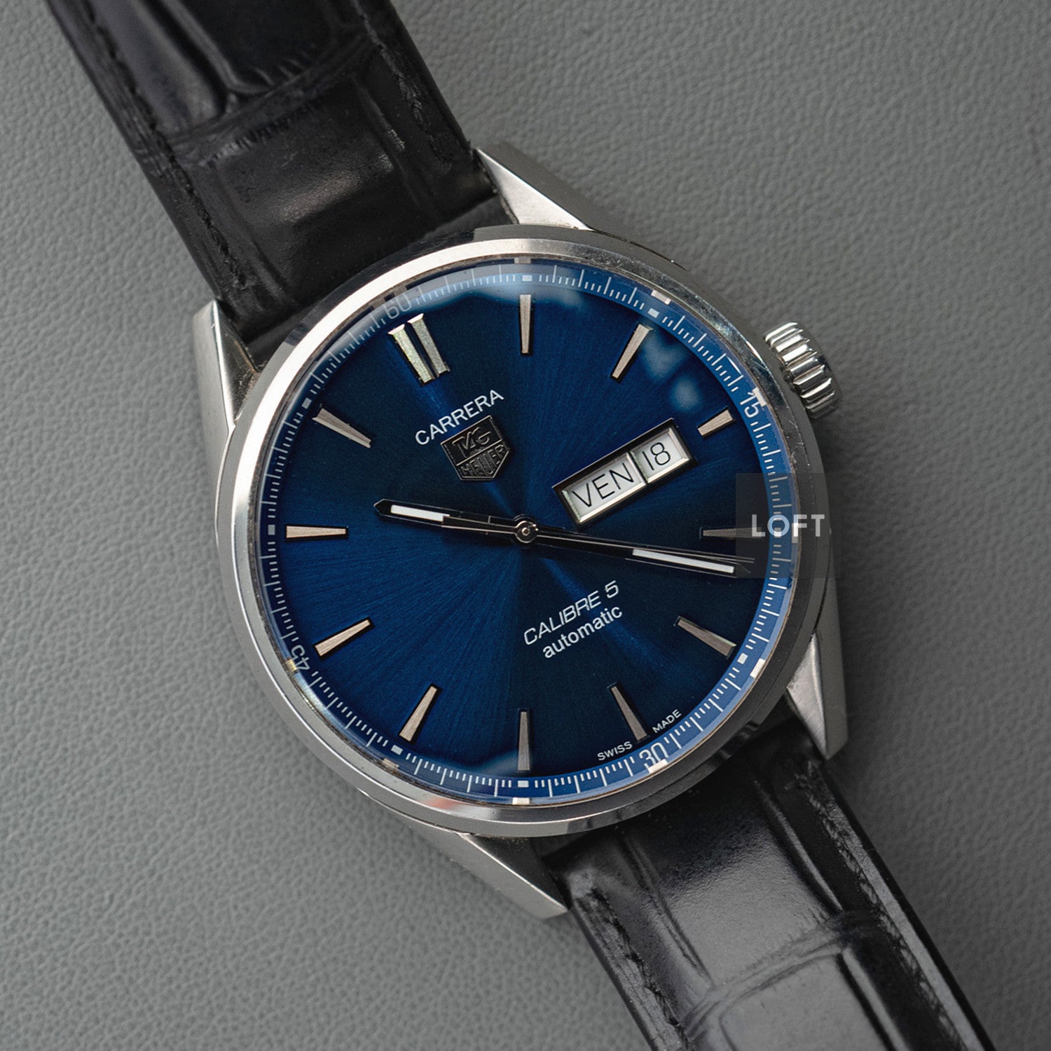 TAG Heuer Carrera Calibre 5 Automatic Blue Dial 41 mm