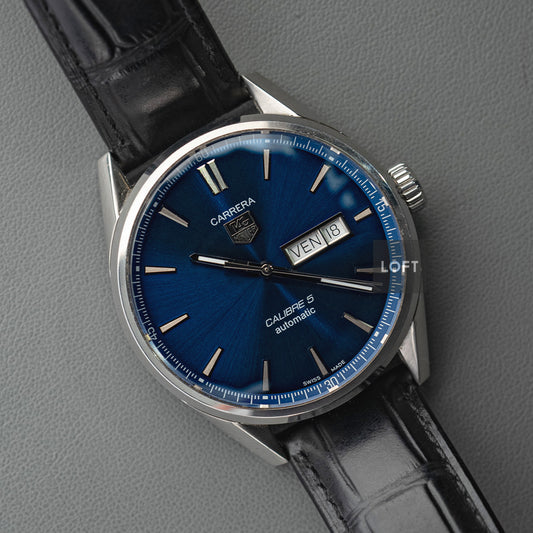 TAG Heuer Carrera Calibre 5 Automatic Blue Dial 41 mm