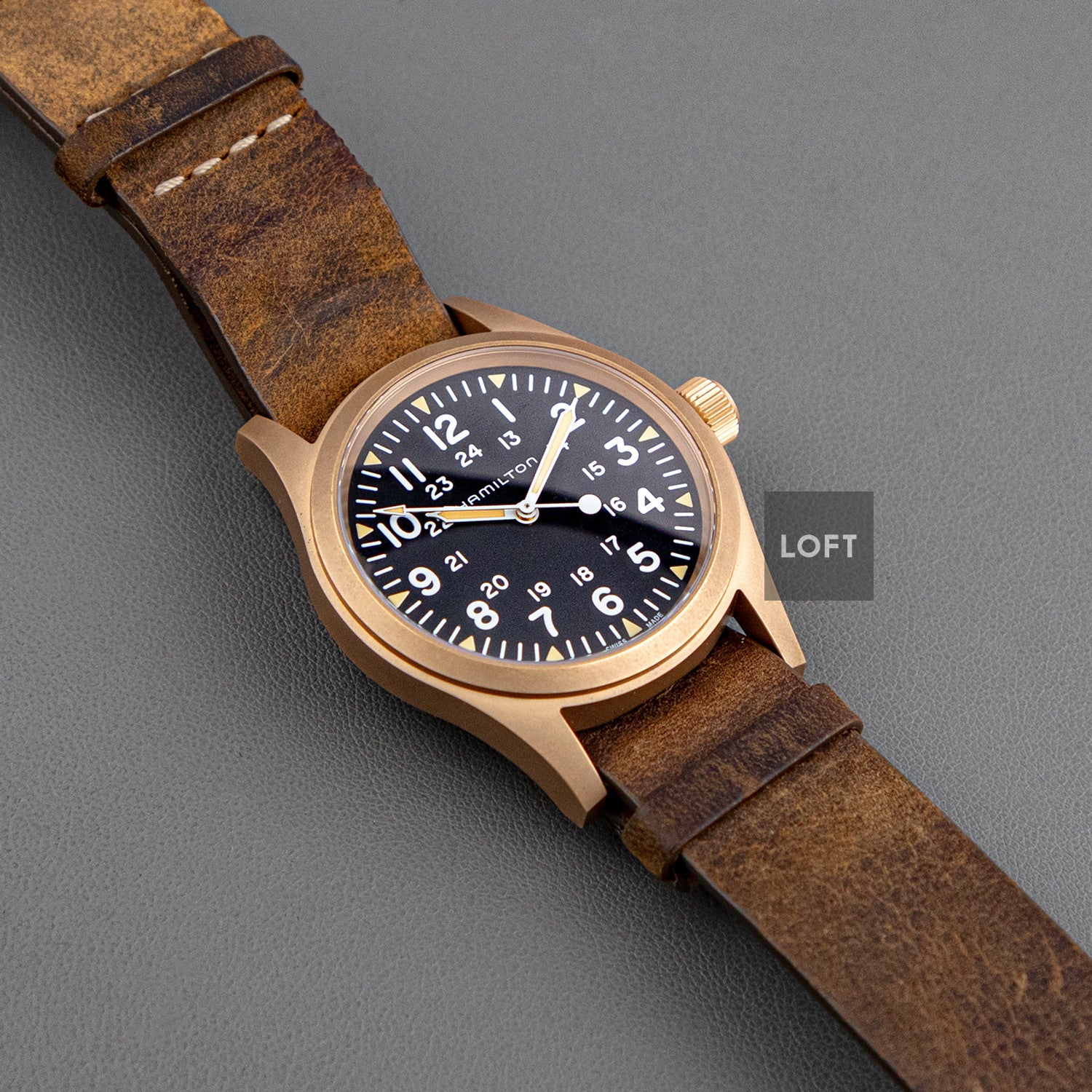 ☆HAMILTON☆ Khaki Field Mechanical Bronze 38mm 腕時計♪ Hamilton Khaki Field Mechanical Bronze 38mm Watch - Bronze