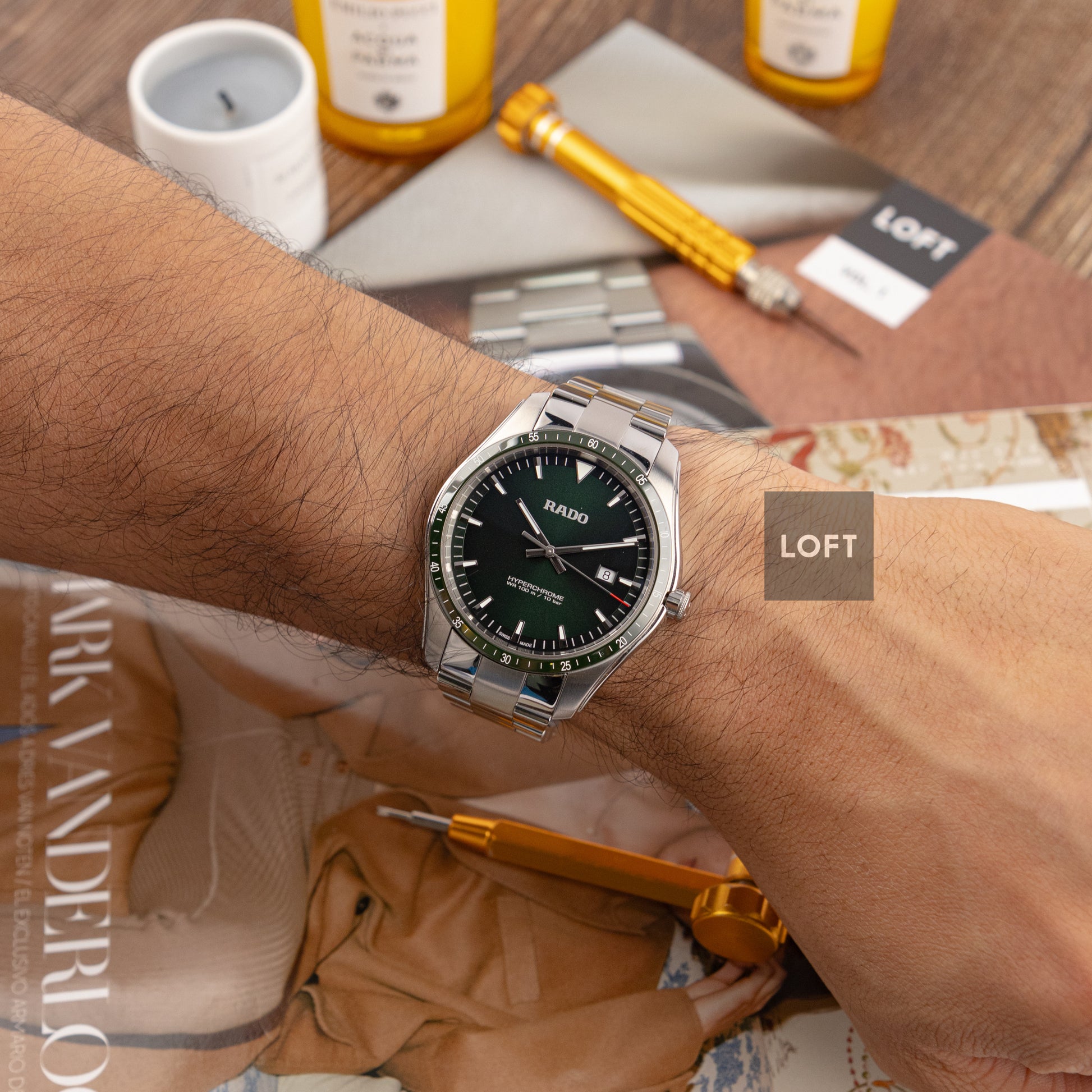 Rado HyperChrome Quartz Green Dial 44.9mm