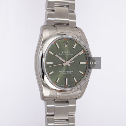Rolex Oyster Perpetual 114200 Olive Green Dial 34mm