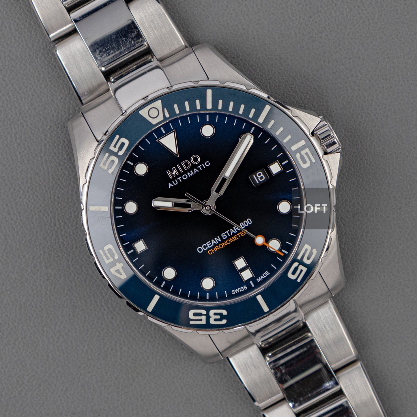 Mido Ocean Star 600 Chronometer Blue Dial 43.5mm