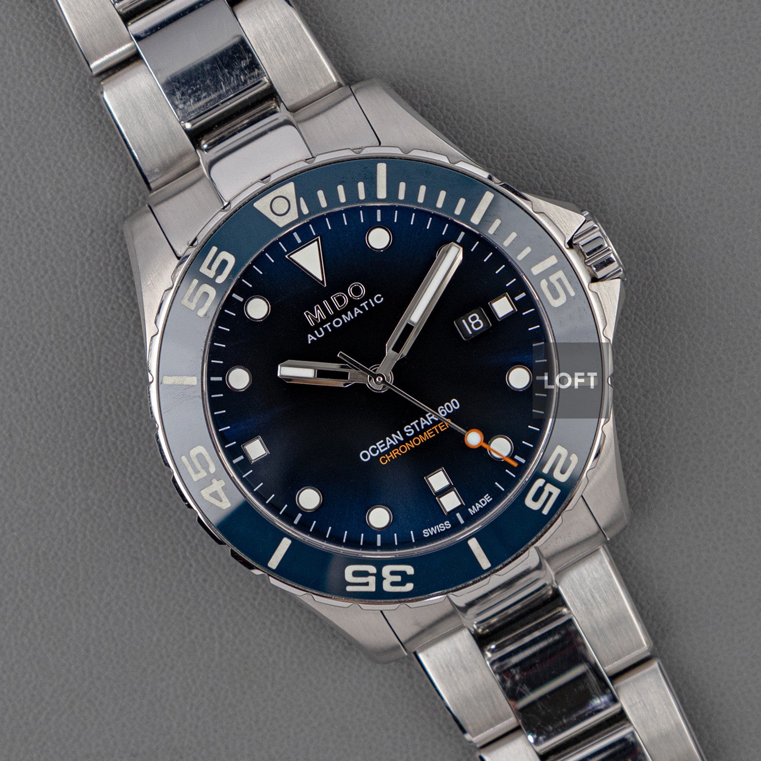 Mido Ocean Star 600 Chronometer Blue Dial 43.5mm